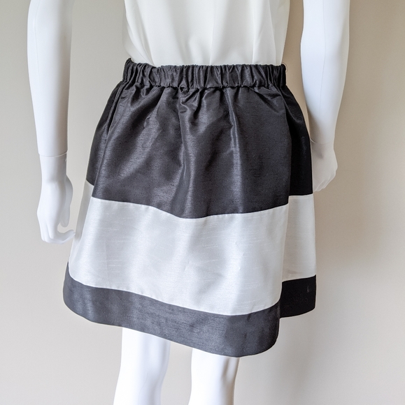 NWT High Waisted Color Block Stripe Skirt - Picture 5 of 6